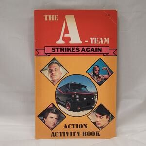 Vintage 1984 The A-Team Strikes Again Action Activity Book Paperback